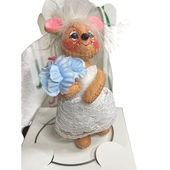 Annalee 3" Bride Mouse Shelf Sitting Vintage Doll 1997 In Box Home Decor - Picture 2 of 9